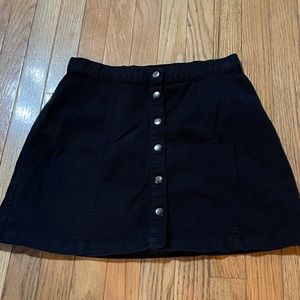 Black jean skirt